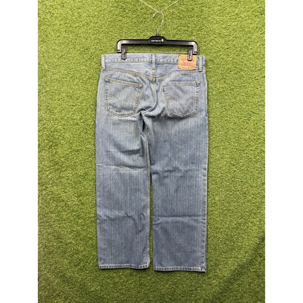 Vintage Levis 529 Jeans Mens 34x30 Blue Low Rise Straight Y2K Red Tab Light Wash